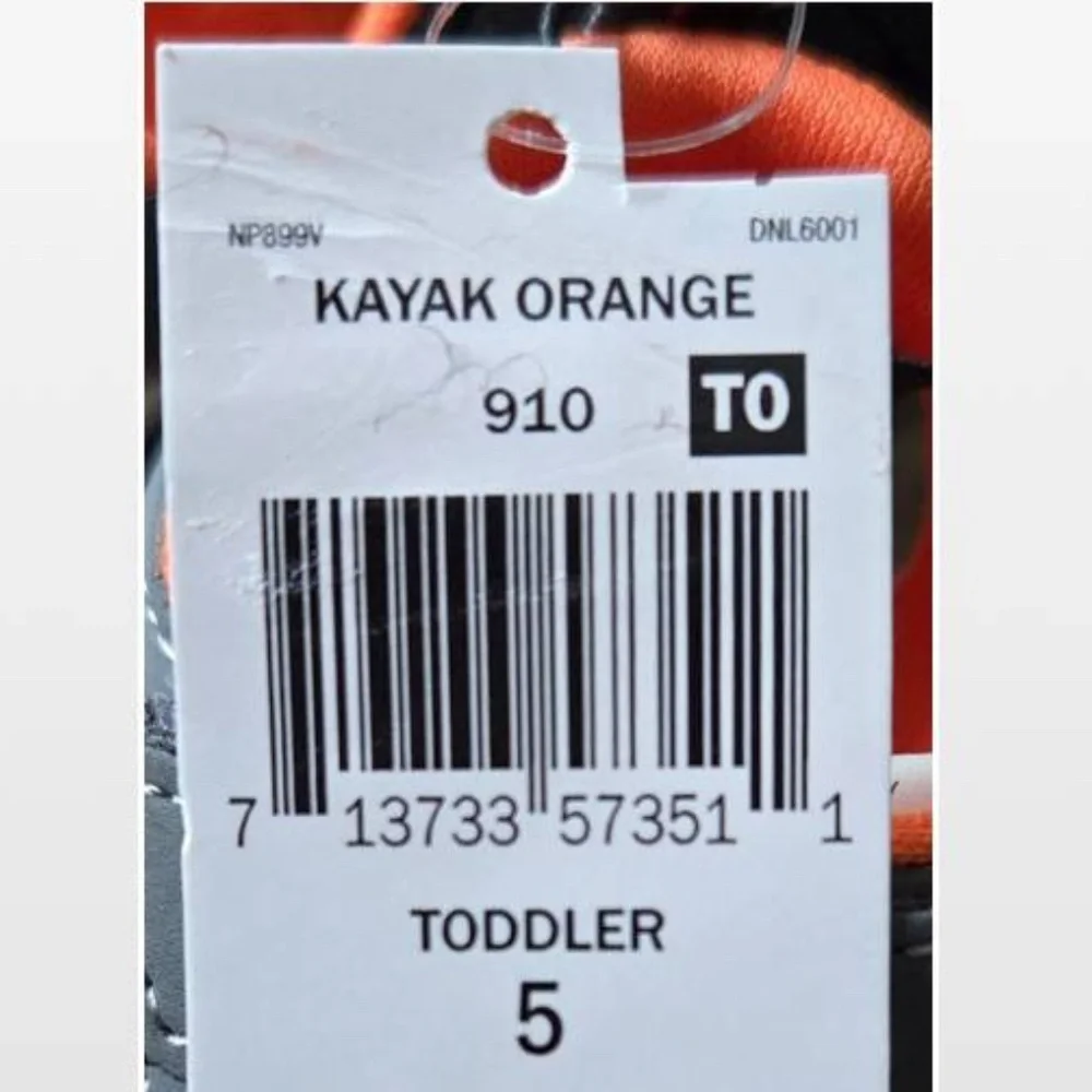 New Falls Creek Shoes Kids Size 5 Toddler Orange Grey Active Sport Sandals NWT